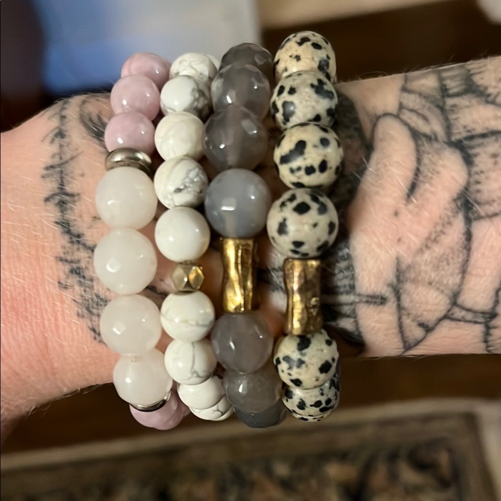 Elegant Multi-Color Beaded Bracelet Set